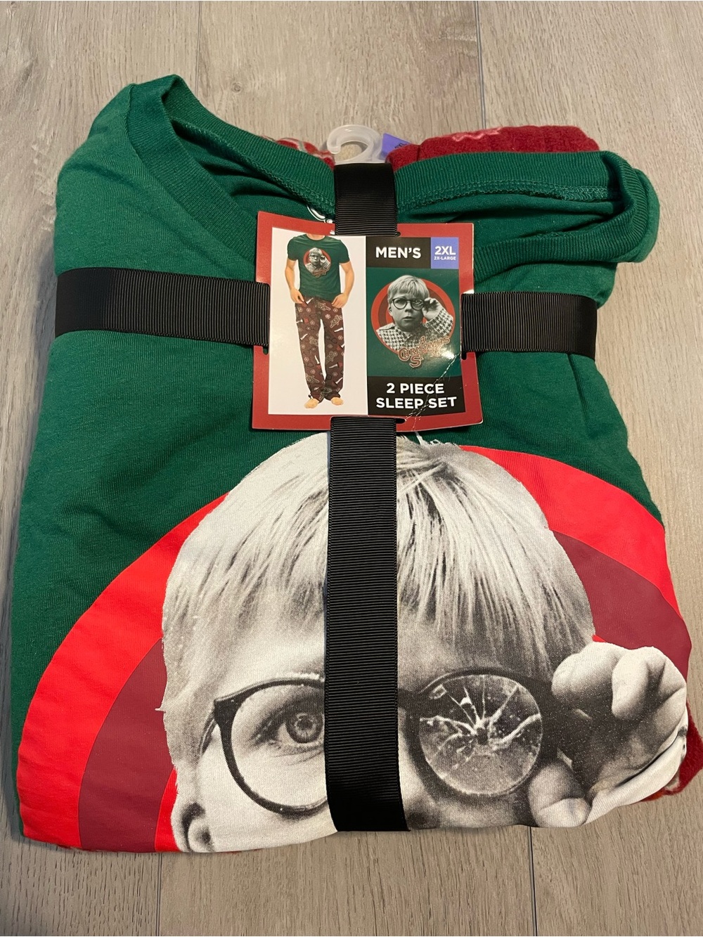 Men's Green 2-Piece Sleep Set with Graphic Print